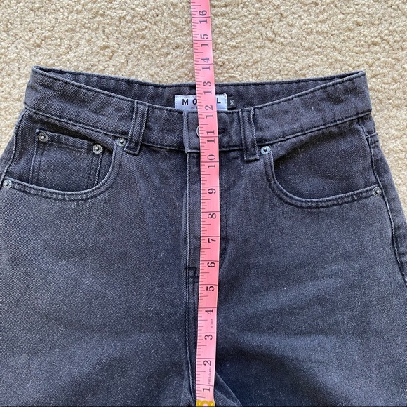 Motel Rocks Black Loose Fit Denim Shorts, Size XS - Picture 6 of 7